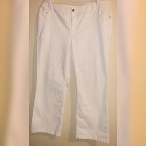 🌈LIZ & CO white corduroy pants 16W